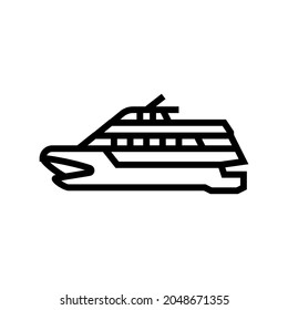 catamaran boat line icon vector. catamaran boat sign. isolated contour symbol black illustration svg