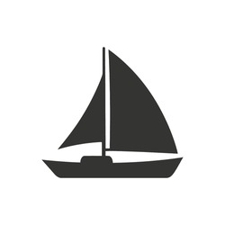 Catamaran Icon on White Background - Simple Vector Illustration