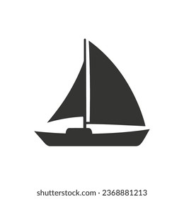 Catamaran Icon on White Background - Simple Vector Illustration