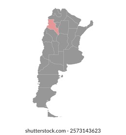 Catamarca Province map, administrative division of Argentina. Vector illustration.