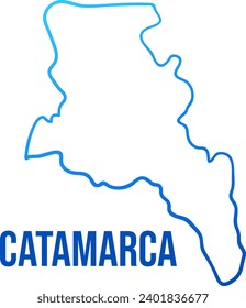 Catamarca province smooth hand drawn outline map