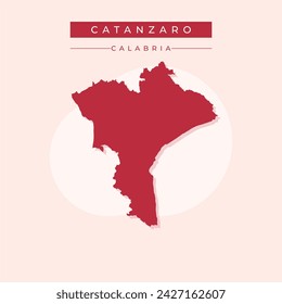 Catanzaro province (Italy, Italian Republic, Calabria region) map vector illustration, scribble sketch Province of Catanzaro map