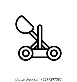 Catapult Flat Icon Logo Illustration. Medieval Icon-set. Suitable For Web Design, Logo, App.