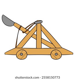 catapult illustration hand drawn isolated vector