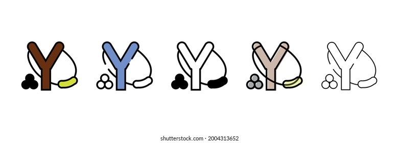 catapult set vector type icon