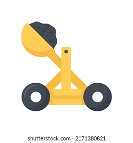 Icono plano del vector catapult para web aislado en el archivo EPS 10 de fondo blanco