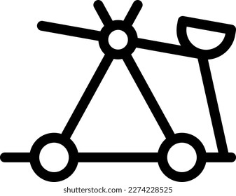 catapult Vector illustration on a transparent background. Premium quality symbols. Thin icons for concept and graphic design.