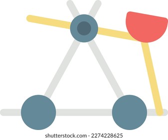catapult Vector illustration on a transparent background. Premium quality symbols. Line Color icons for concept and graphic design.