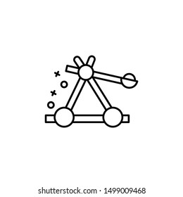 Catapult war weapon old icon. Element of history icon