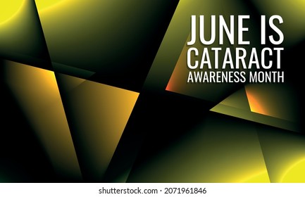Mes de Conciencia de Cataract. Diseño adecuado para carteles y pancartas de tarjetas de felicitación