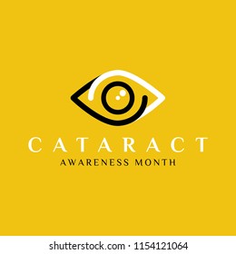 Vector de diseño del Mes de Concienciación Cataract. Elemento de diseño de identidad corporativa.Logo abstracto para empresa.