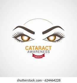Cataract Awareness Month Design Vector.