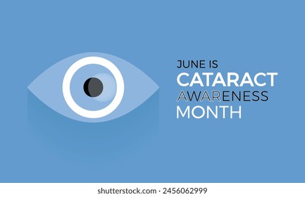 Cataract awareness month health awareness vector illustration. Disease prevention vector template for banner, card, background.