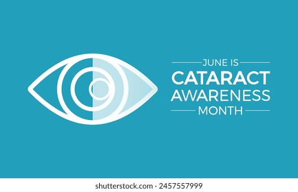 Cataract awareness month health awareness vector illustration. Disease prevention vector template for banner, card, background.