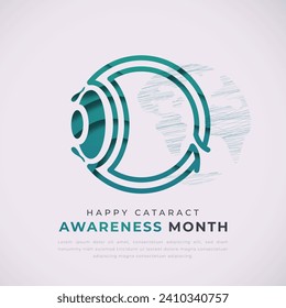 Cataract Awareness Month Paper cut style Vector Design Illustration for Background, Poster, Banner, Advertising, Greeting Card