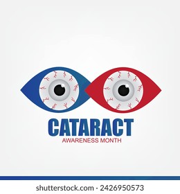 Mes de Conciencia de Cataratas Diseño de Vectores. Diseño simple y elegante