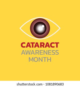 Cataract Awareness Month. Vector Illustration.