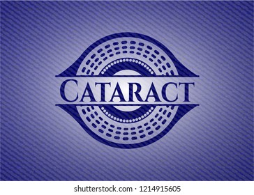 Cataract emblem with denim texture