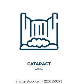 Cataract Icon. Linear Vector Illustration From Africa Collection. Outline Cataract Icon Vector. Thin Line Symbol For Use On Web And Mobile Apps, Logo, Print Media.