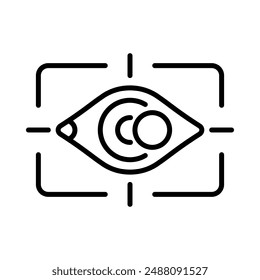 Cataract icon. Simple line icon. Isolate on white background.