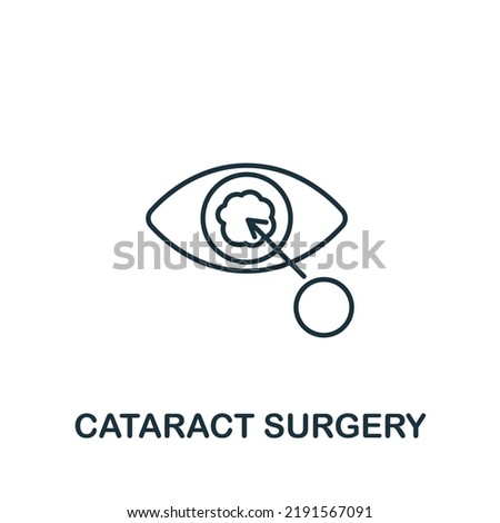 Cataract Surgery icon. Line simple icon for templates, web design and infographics