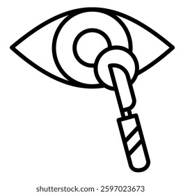 Cataract Surgery icon line vector illustration