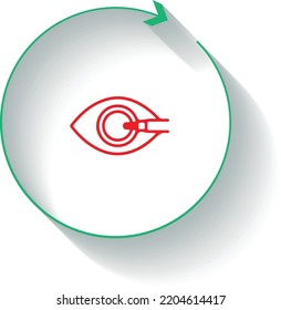 Cataract Surgery Treatment Icon Vector Design