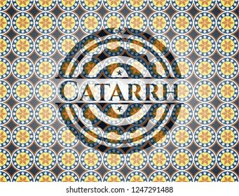 Catarrh arabesque badge. arabic decoration.