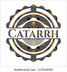 Catarrh arabesque emblem background. arabic decoration.