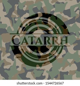 Catarrh camouflaged emblem. Vector Illustration. Detailed.