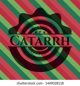 Catarrh christmas colors style emblem. Vector Illustration. Detailed.