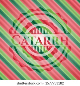 Catarrh christmas emblem background. Vector Illustration. Detailed.