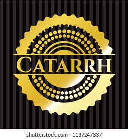 Catarrh gold emblem or badge