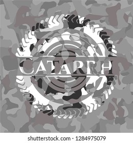 Catarrh grey camouflage emblem