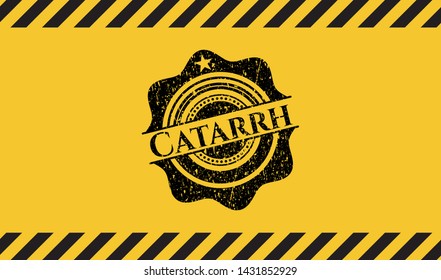 Catarrh grunge warning sign emblem. Vector Illustration. Detailed.