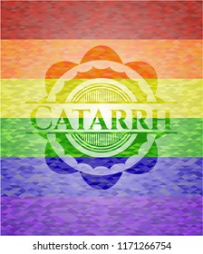 Catarrh lgbt colors emblem 