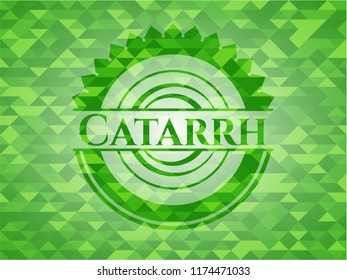 Catarrh realistic green mosaic emblem