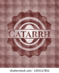 Catarrh red seamless geometric pattern emblem. Seamless.