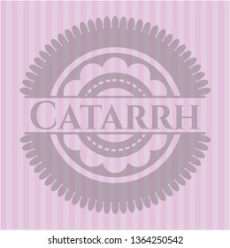 Catarrh retro style pink emblem