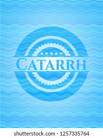 Catarrh sky blue water style emblem.