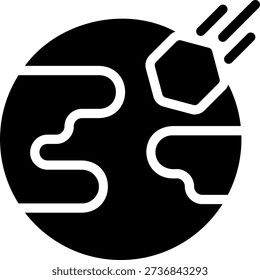 catastrophe glyph icon illustration vector