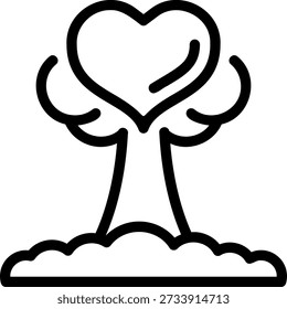 catastrophe line icon illustration vector