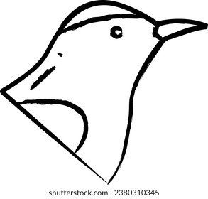 Catbird bird hand drawn vector illustration