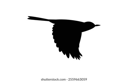 Catbird Silhouette Design  And Vector Illustration. 