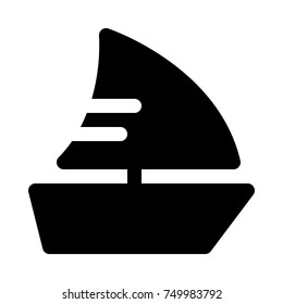 catboat icon on isolated background