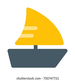 catboat icon on isolated background