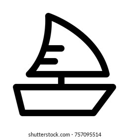 catboat icon on isolated background