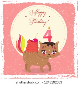 cat-cake, birthday card