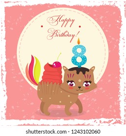 cat-cake, birthday card
