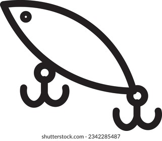 Catch Double Hook Outline Icon